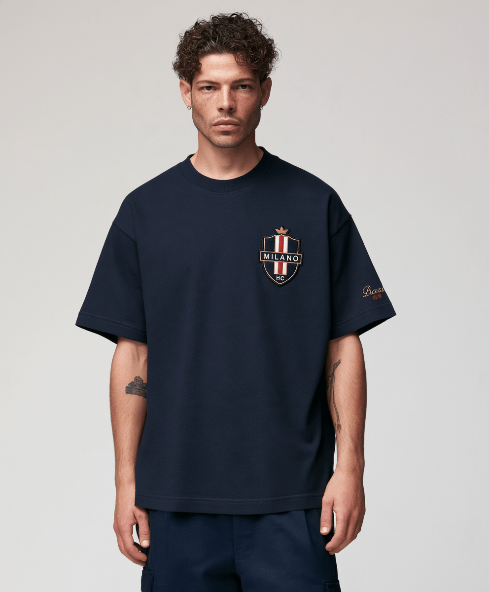 Classic Crest Tee - Navy